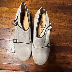 Monk Strap Vintage Suede Gray Kickers size UK 39 US 8.5